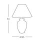 Kolarz A1354.71S - Lampa stołowa GIARDINO 1xE27/60W/230V śr. 25 cm