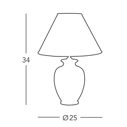 Kolarz A1354.71S - Lampa stołowa GIARDINO 1xE27/60W/230V śr. 25 cm