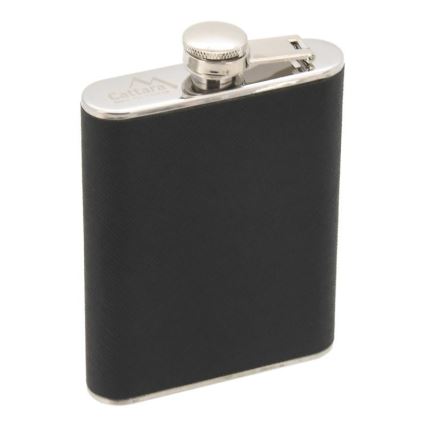 Kolba biodrowa z etui na cygara 175 ml czarna