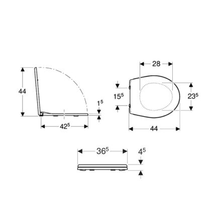 Kolo K90111000 - Deska sedesowa Rekord duroplast/biała