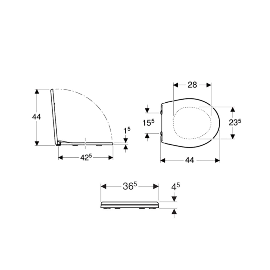Kolo K90111000 - Deska sedesowa Rekord duroplast/biała