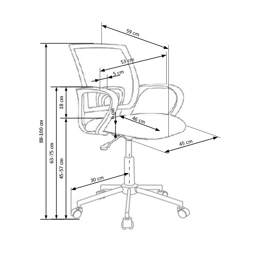 Kolorowe krzesło biurowe SIRAQ
