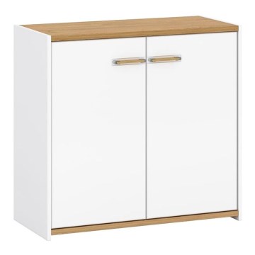Komoda ANTHO 85x90 cm biała/dąb naturalny