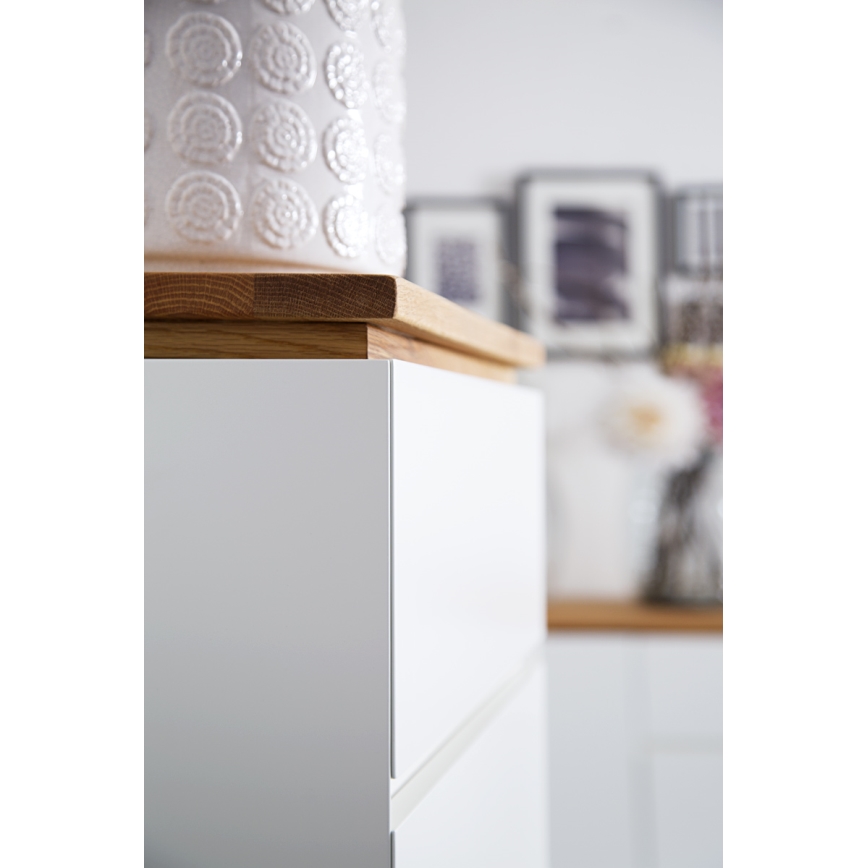 Komoda ARVI biała/dąb