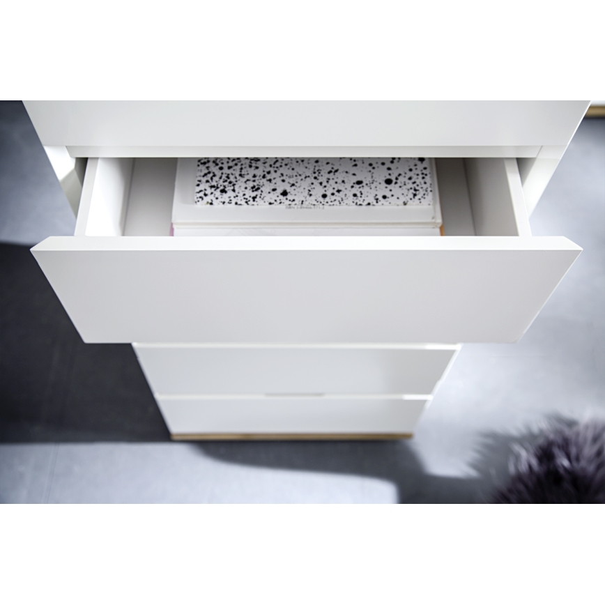 Komoda ARVI biała/dąb