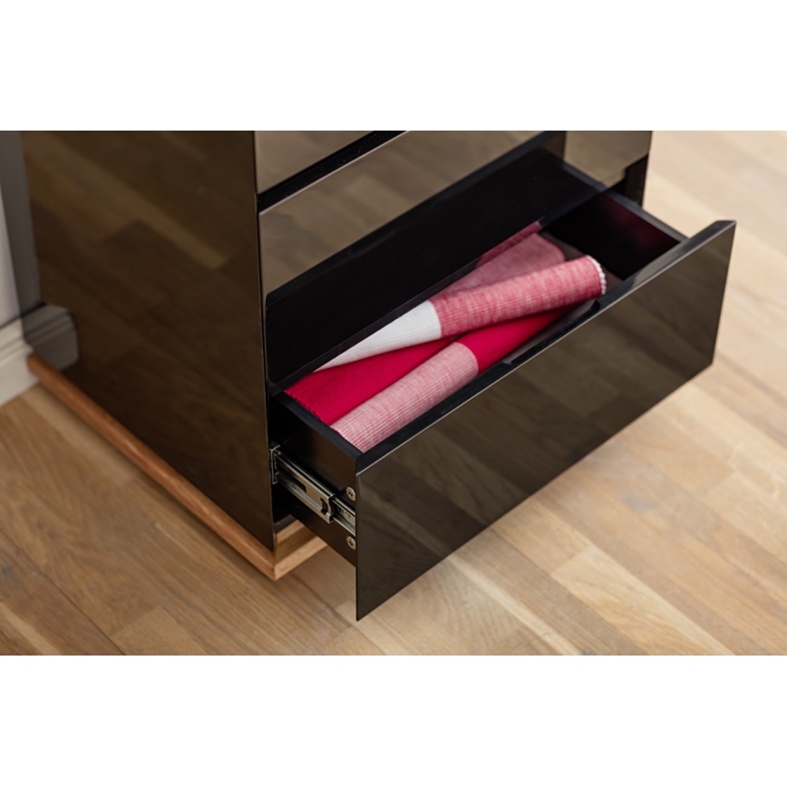 Komoda ARVI czarna/dąb