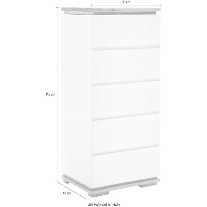 Komoda ARVI czarna/dąb