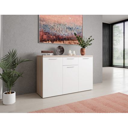Komoda BRUNO dąb sonoma/biały
