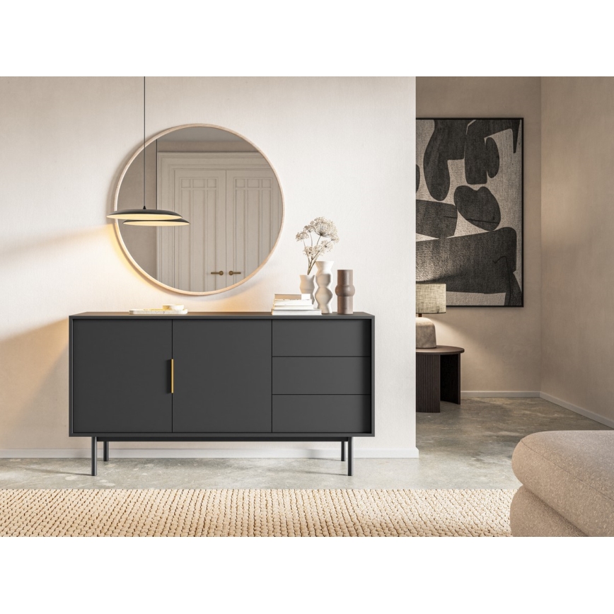 Komoda ELI 154x82x39 cm czarna