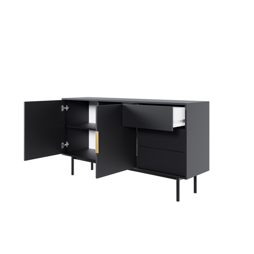 Komoda ELI 154x82x39 cm czarna