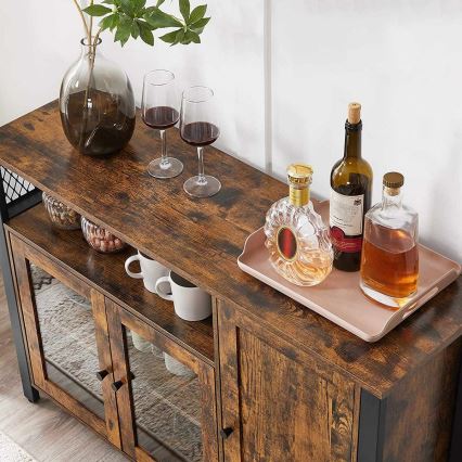 Komoda FIRA brązowa/czarna