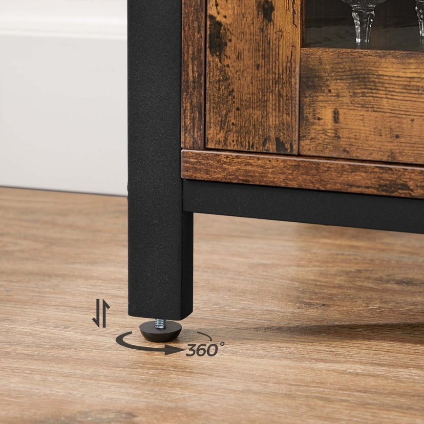 Komoda FIRA brązowa/czarna