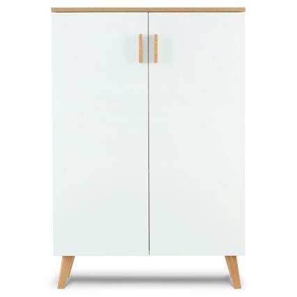 Komoda FRISK 117x80 cm biała/dąb naturalny
