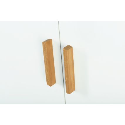 Komoda FRISK 117x80 cm biała/dąb naturalny