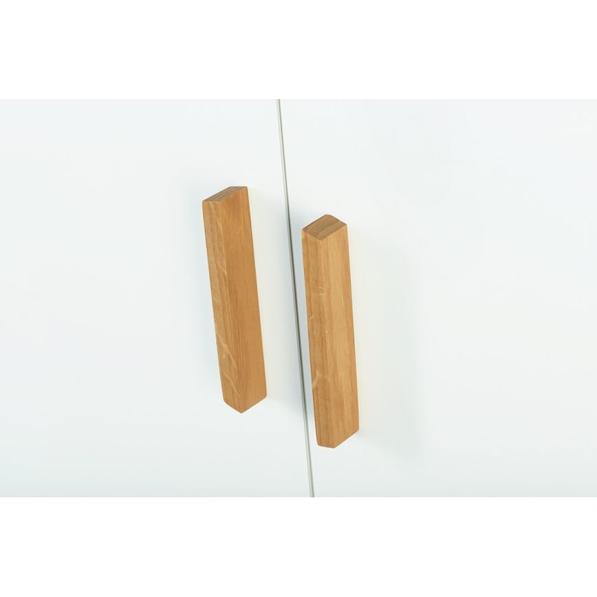 Komoda FRISK 117x80 cm biała/dąb naturalny