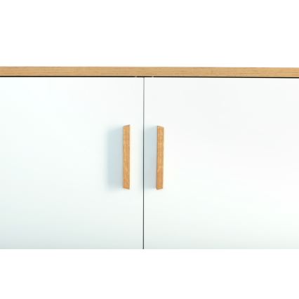 Komoda FRISK 117x80 cm biała/dąb naturalny
