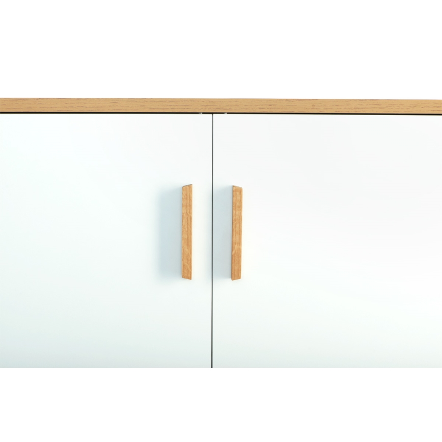 Komoda FRISK 117x80 cm biała/dąb naturalny