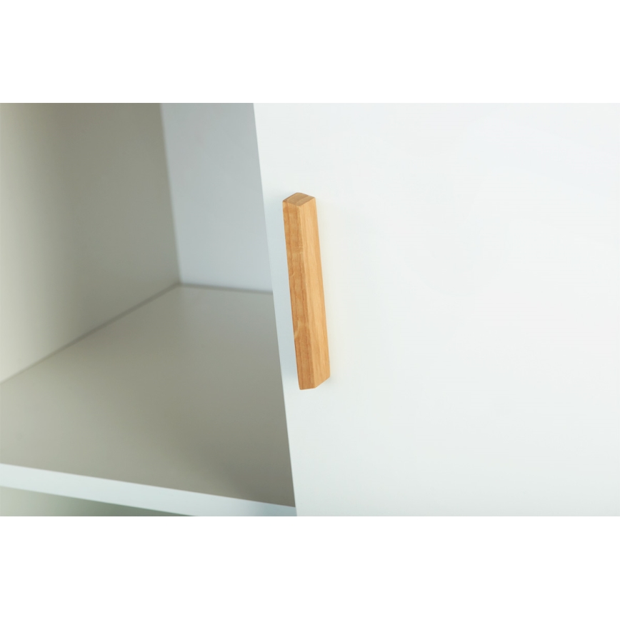 Komoda FRISK 117x80 cm biała/dąb naturalny
