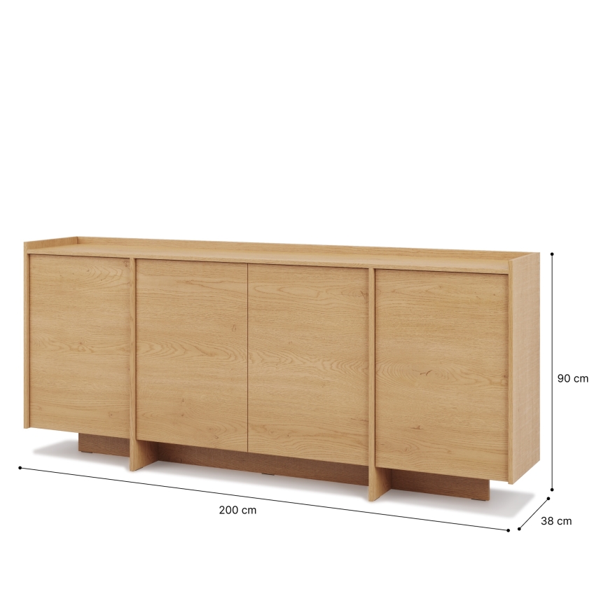 Komoda KEMI 200x90x38 dąb Cremona