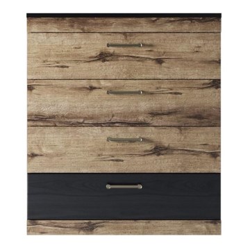 Komoda LANDU 91,5x80 cm dąb klasztorny/czarny
