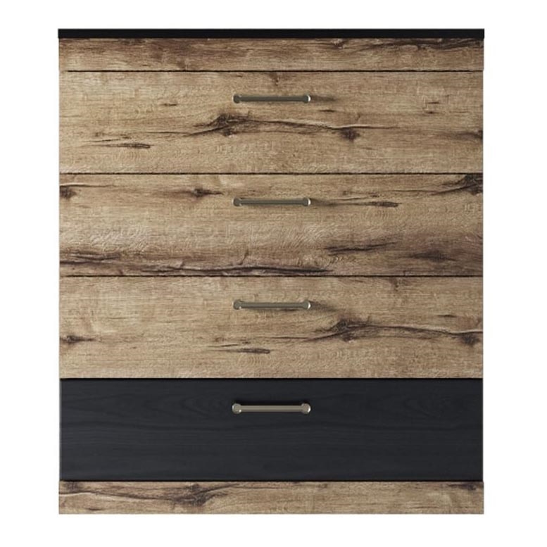 Komoda LANDU 91,5x80 cm dąb klasztorny/czarny