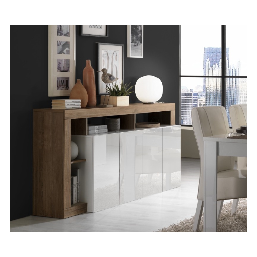 Komoda LENOR biała/dąb