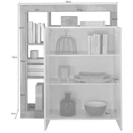 Komoda LENOR kaszmir/brąz