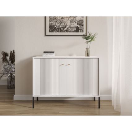 Komoda LUE 104x39 cm biała/czarna