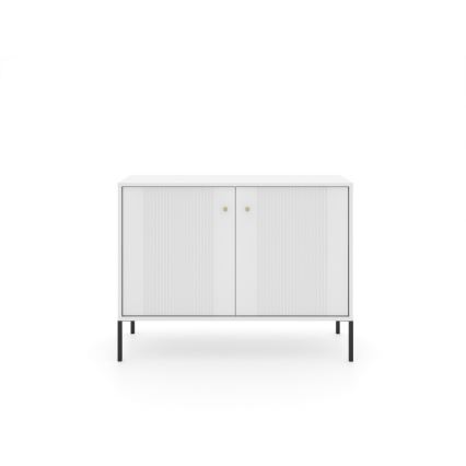 Komoda LUE 104x39 cm biała/czarna