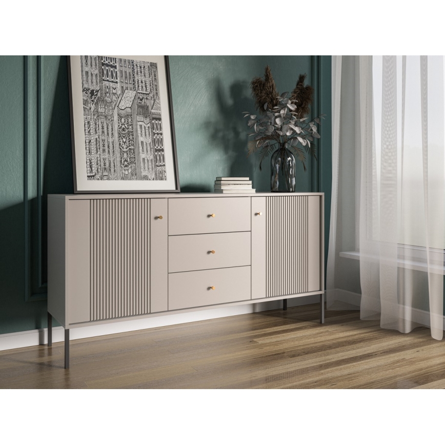 Komoda LUE beżowa/czarna