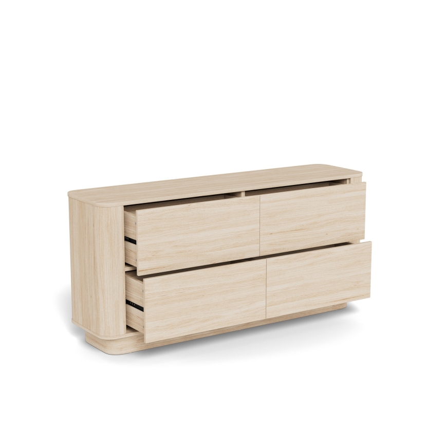 Komoda MADERA 160x75 cm biały dąb
