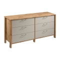 Komoda MENTA 170x81x47 cm dąb wotan/szary