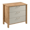Komoda MENTA 90x81x47 cm dąb wotan/szara