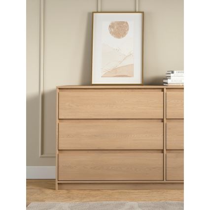 Komoda MIYABI 181x86x40 cm dąb Cremona