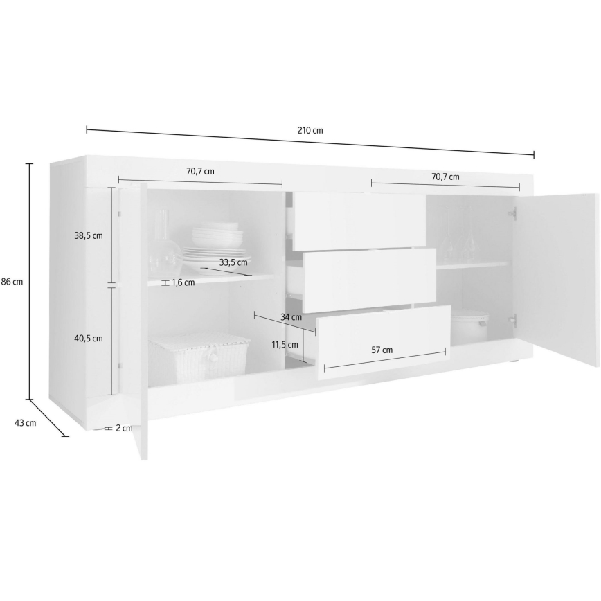 Komoda NERILA biała