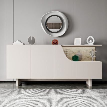 Komoda ORBIS 180x40 cm kremowa/beżowa