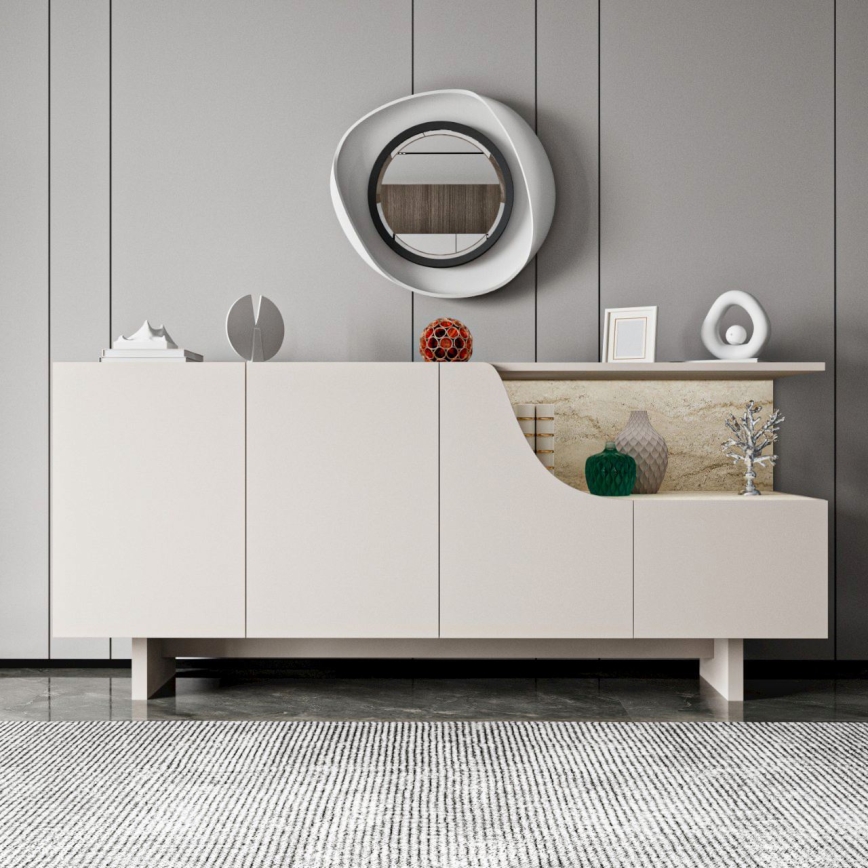 Komoda ORBIS 180x40 cm kremowa/beżowa