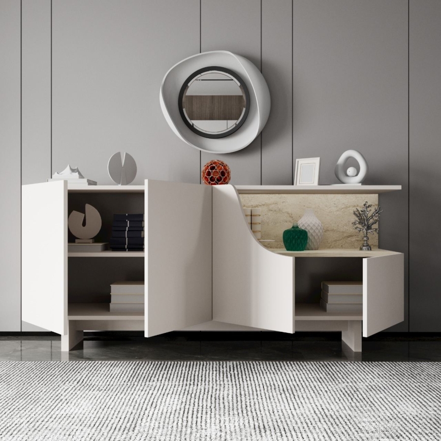 Komoda ORBIS 180x40 cm kremowa/beżowa