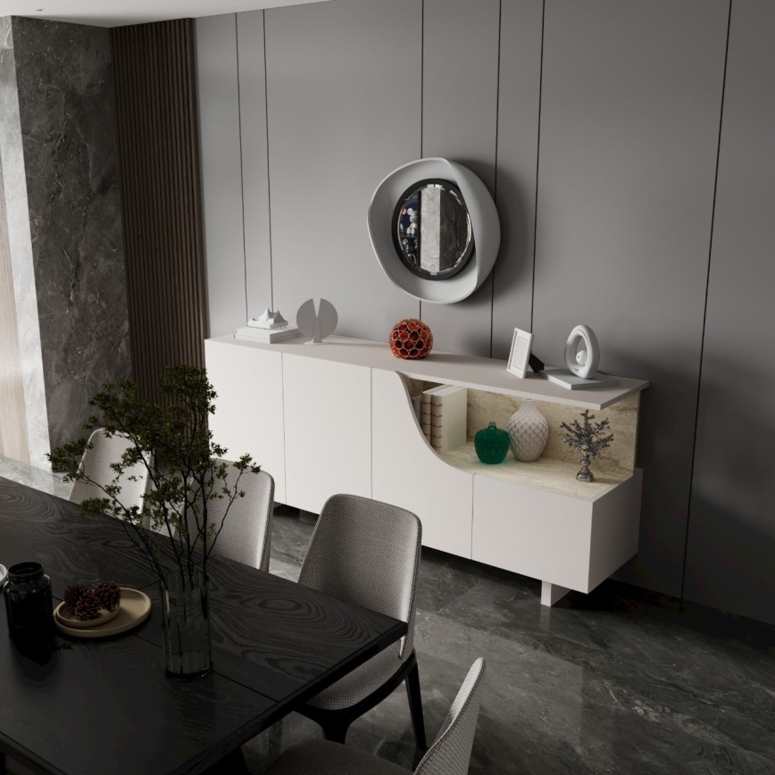 Komoda ORBIS 180x40 cm kremowa/beżowa
