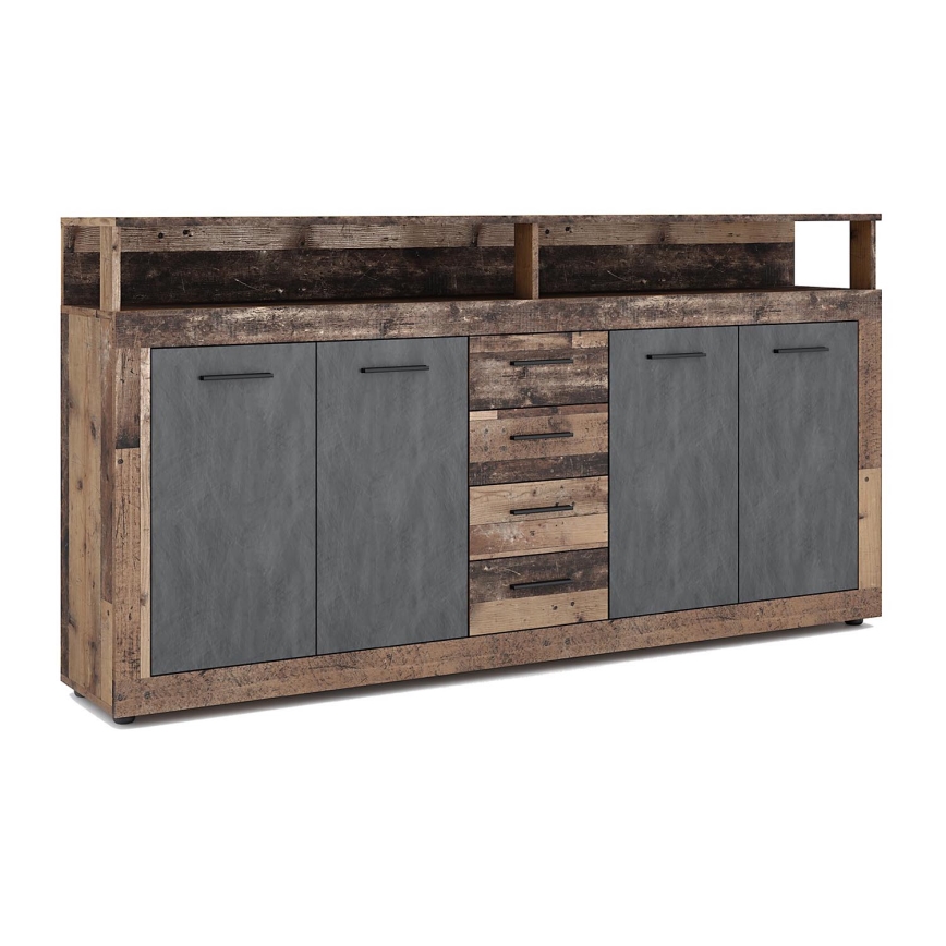 Komoda RUNA ciemny brąz/antracyt