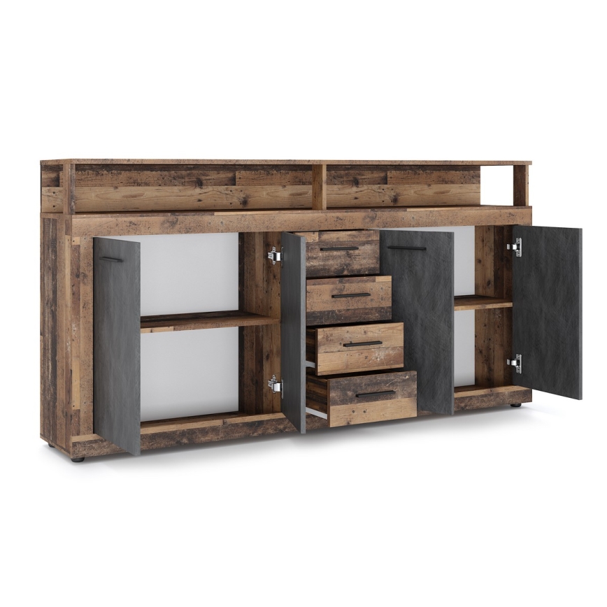 Komoda RUNA ciemny brąz/antracyt