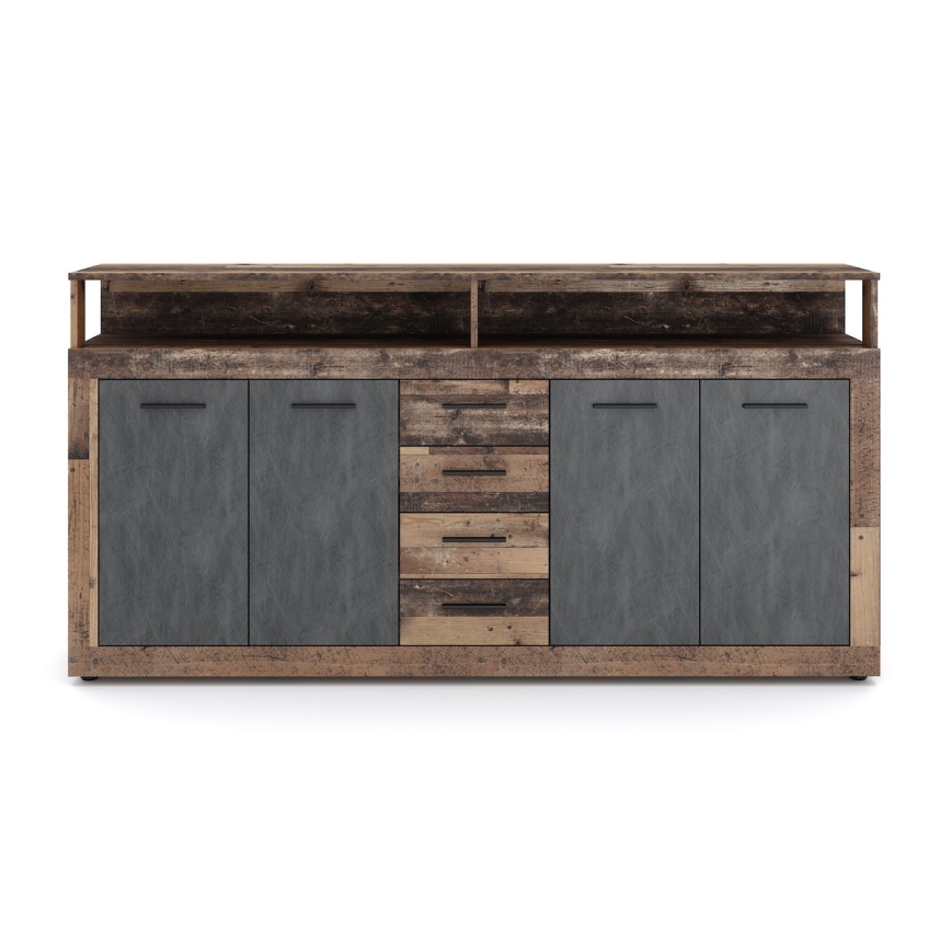 Komoda RUNA ciemny brąz/antracyt