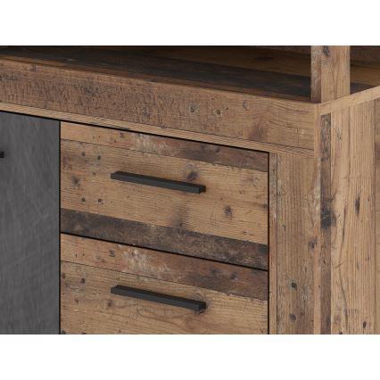 Komoda RUNA ciemny brąz/antracyt