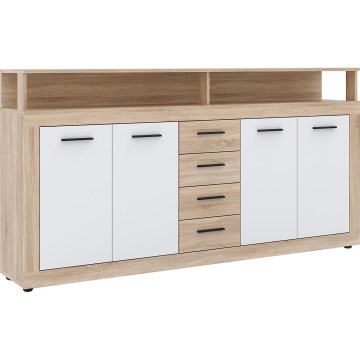Komoda RUNA dąb sonoma/biała