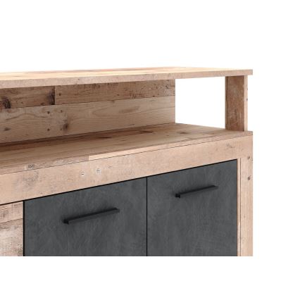 Komoda RUNA jasnobrązowa/antracytowa