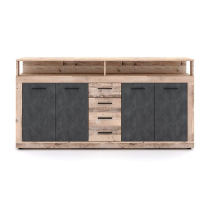 Komoda RUNA jasnobrązowa/antracytowa