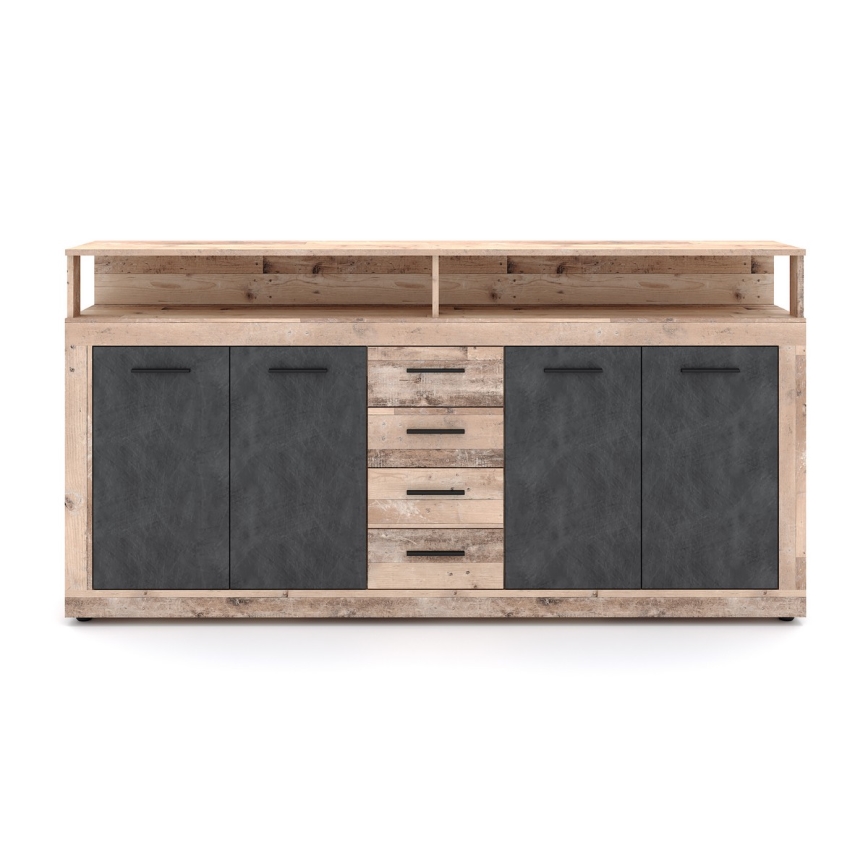 Komoda RUNA jasnobrązowa/antracytowa