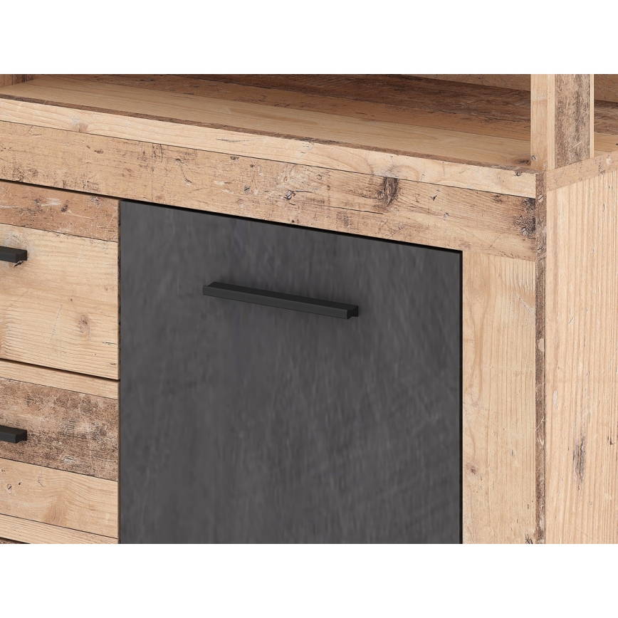 Komoda RUNA jasny brąz/antracyt