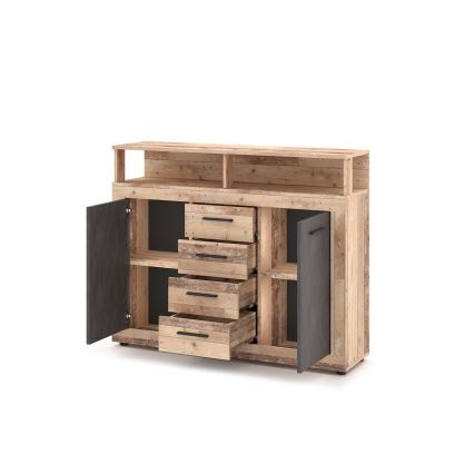 Komoda RUNA jasny brąz/antracyt