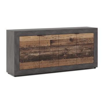 Komoda RUNEA ciemnobrązowa/antracytowa